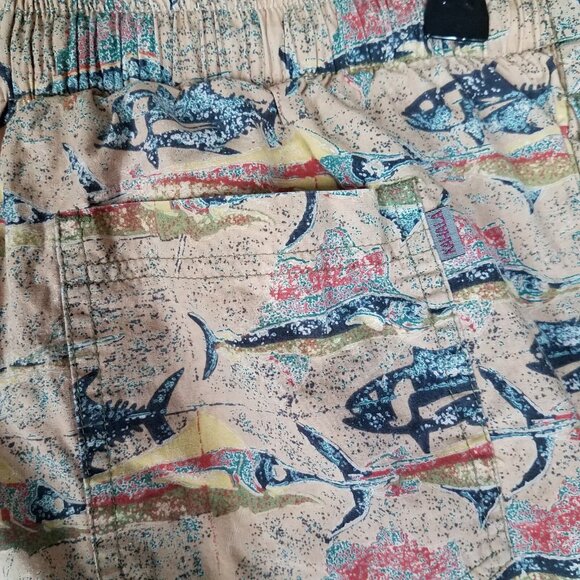 Vintage Kahala Swim Trunks Shorts Adult XL Hawaiian Fish Brief Lined Beach Tan - Picture 10 of 14
